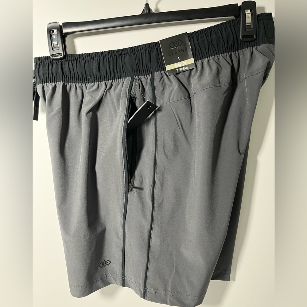 LEG3ND Light Weight 4way Stretch Moisture Wicking Active Shorts-L
